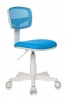 Кресло детское Бюрократ CH-W299/LB/TW-55 голубой/белый