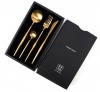 Набор столовых приборов Xiaomi Maison Maxx Stainless Steel Modern Flatware Set Золотистый