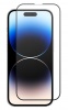 Защитное стекло PERO для Apple iPhone 14 Pro (полноклеевое, чёрная рамка)