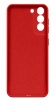 Чехол для смартфона Samsung Galaxy S22, BoraSCO, красный (soft-touch, микрофибра)