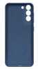Чехол для смартфона Samsung Galaxy S22+, BoraSCO, синий (soft-touch, микрофибра)