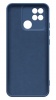 Чехол для смартфона Xiaomi Redmi 10C, BoraSCO, синий (soft-touch, микрофибра)