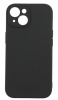 Чехол для смартфона Apple iPhone 15, BoraSCO, чёрный (soft-touch, микрофибра)