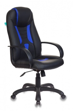 Кресло игровое Бюрократ VIKING-8/BL+BLUE черный/синий