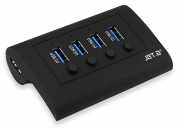 Концентратор USB Jet.A JA-UH34 Black