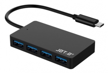 Концентратор USB Jet.A JA-UH38 Black