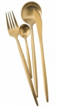 Набор столовых приборов Xiaomi Maison Maxx Stainless Steel Modern Flatware Set Золотистый