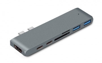 Концентратор USB Jet.A JA-HV11 Space Grey (MacBook Pro, MacBook Air)