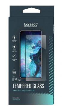 Защитное стекло BoraSCO для Samsung Galaxy S24 (полноклеевое, чёрная рамка)