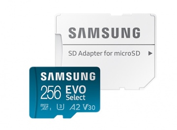 Карта памяти Micro Secure Digital XC/10 256Gb Samsung EVO Select (2024)